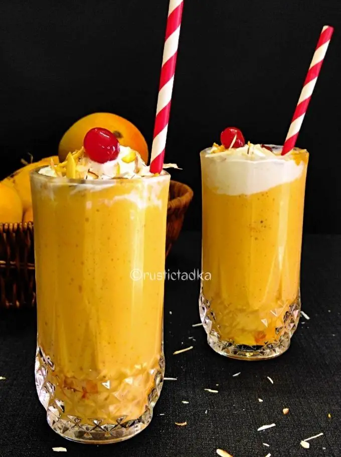 A refreshing cool summer drink made from mangoes and ice-cream. Best to beat the heat!