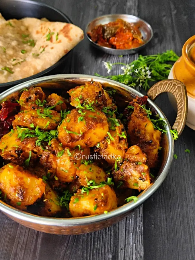 Pahadi Aloo Ke Gutke | Pahadi Aloo | Spicy Potato Stir-Fry
