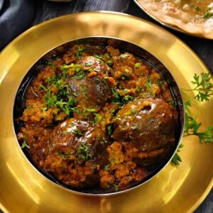 Bharwa Baingan | Stuffed Eggplant curry