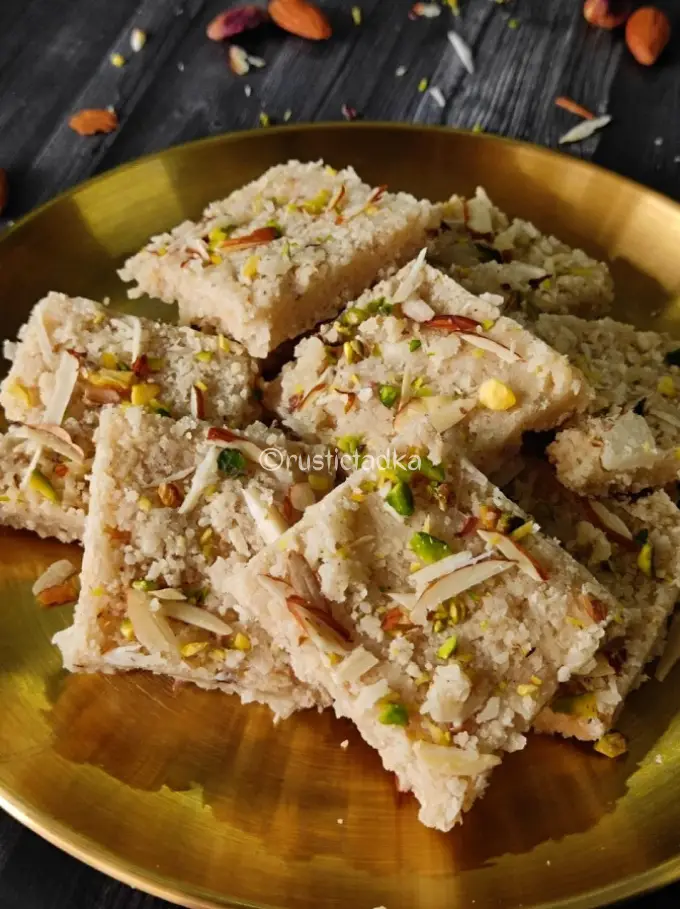 Narlachi Vadi | Nariyal Barfi | Traditional Coconut Barfi