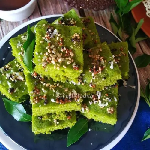 Instant Palak Dhokla | Spinach Dhokla | Healthy Dhokla Recipe