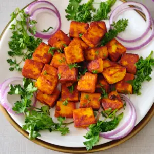 Masala Paneer Tawa Fry (Spicy Paneer Bites)