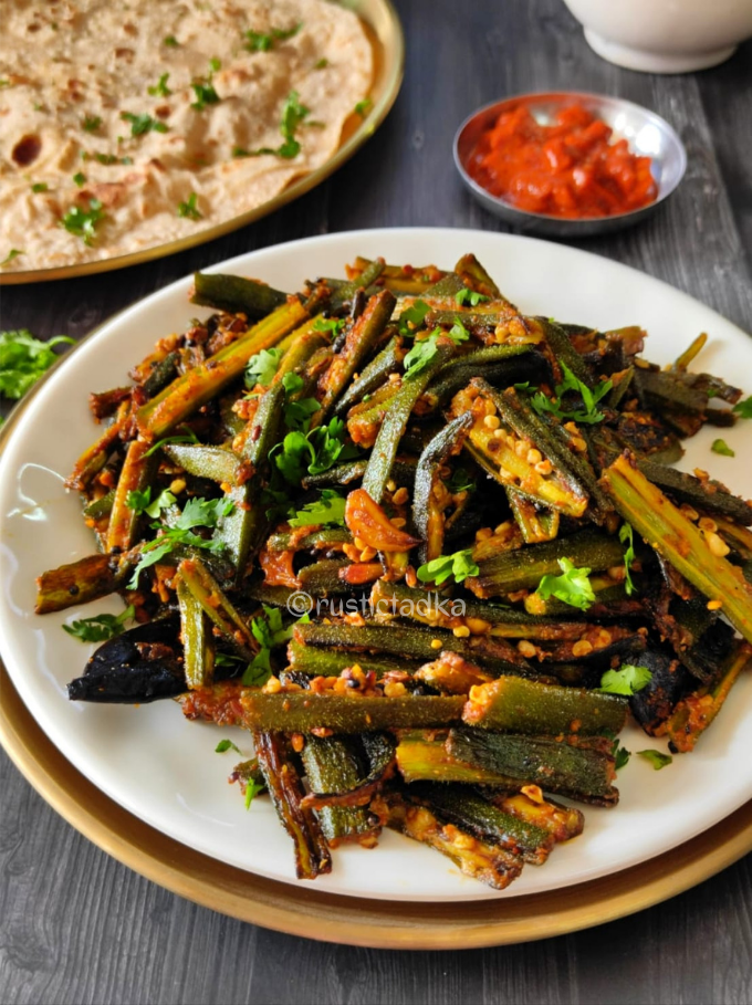 lahsuni Bhindi Ki Sabji (Vegan Garlicky Okra Stir Fry) lahsuni Bhindi Ki Sabji (Vegan Garlicky Okra Stir Fry)